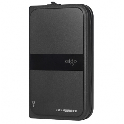 愛國者（aigo）500GB USB3.0 移動(dòng)硬盤 HD816 黑色 多功能無線移動(dòng)硬盤 機(jī)線一體